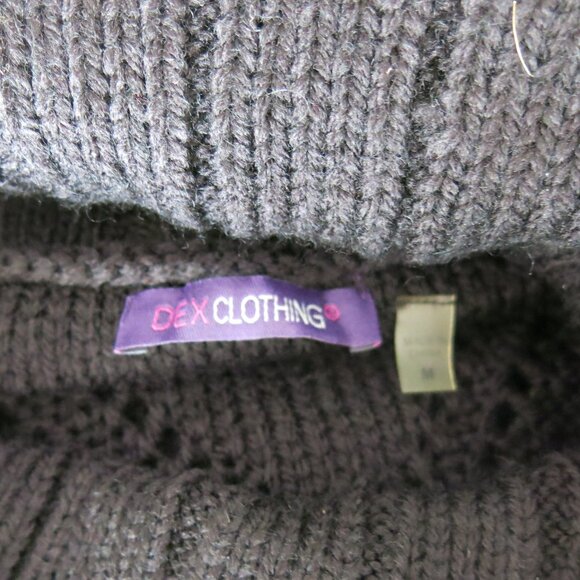 Dex Clothing Black Cowl Neck Knit Sweater - Size Medium - Picture 6 of 7